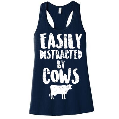 Easily Distracted By Cows Women's Racerback Tank