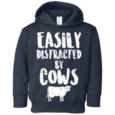 Easily Distracted By Cows Toddler Hoodie