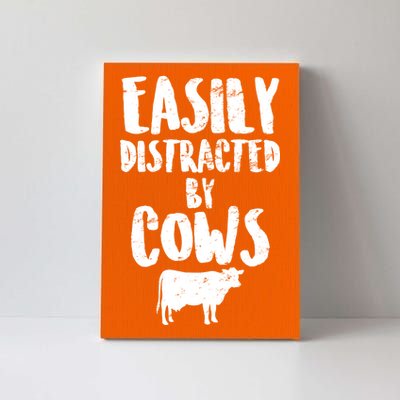 Easily Distracted By Cows Canvas