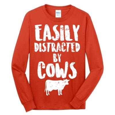 Easily Distracted By Cows Tall Long Sleeve T-Shirt