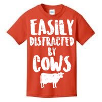 Easily Distracted By Cows Kids T-Shirt