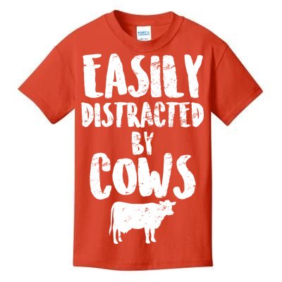 Easily Distracted By Cows Kids T-Shirt