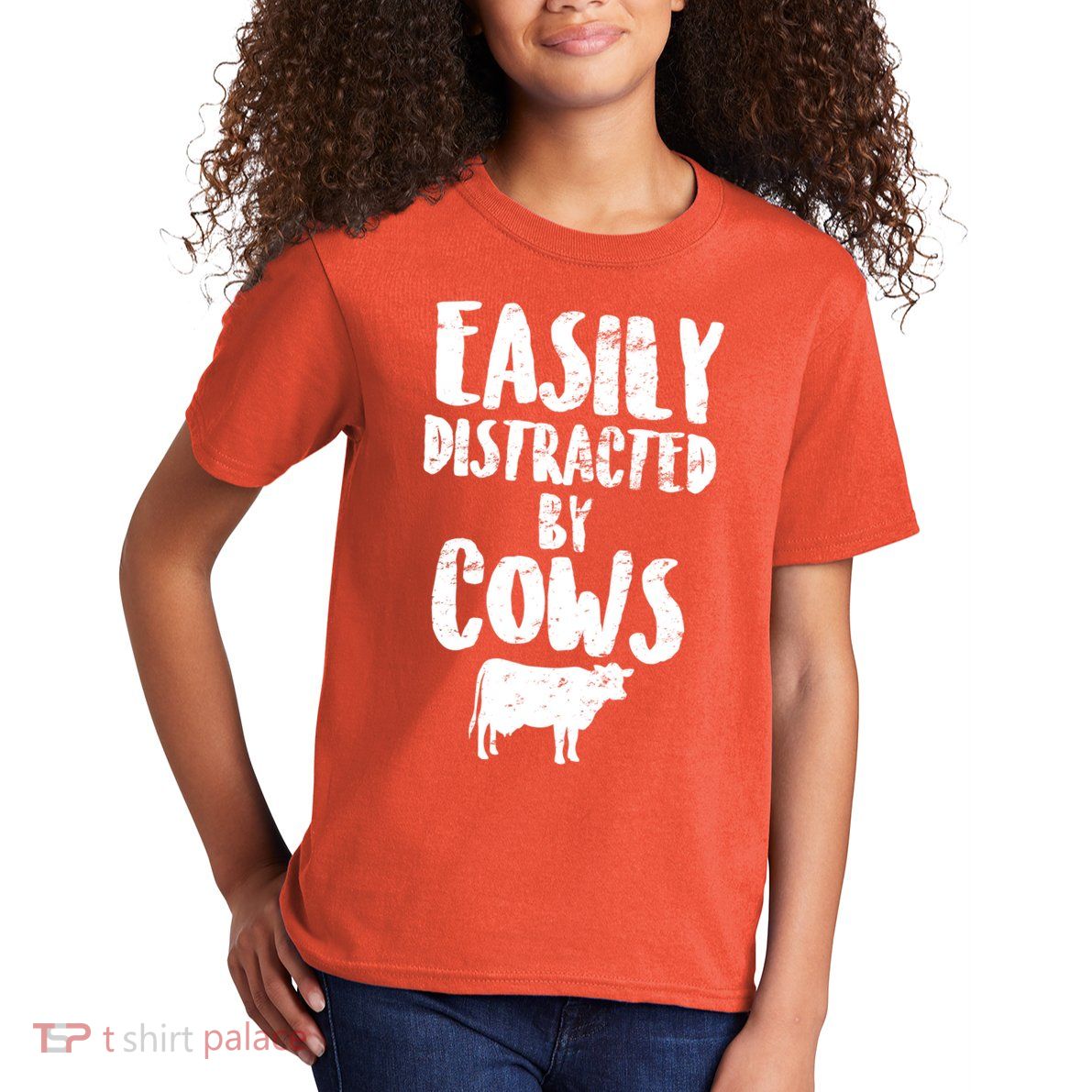 Easily Distracted By Cows Kids T-Shirt