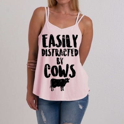 Easily Distracted By Cows Women's Strappy Tank