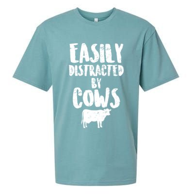 Easily Distracted By Cows Sueded Cloud Jersey T-Shirt