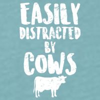 Easily Distracted By Cows Sueded Cloud Jersey T-Shirt