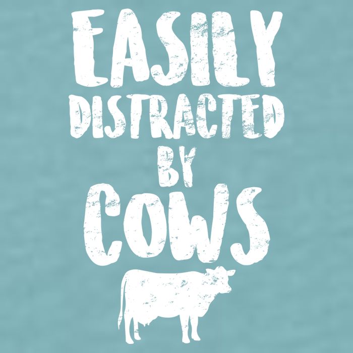 Easily Distracted By Cows Sueded Cloud Jersey T-Shirt