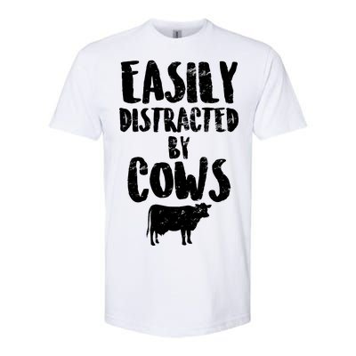 Easily Distracted By Cows Softstyle CVC T-Shirt