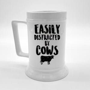 Easily Distracted By Cows Beer Stein