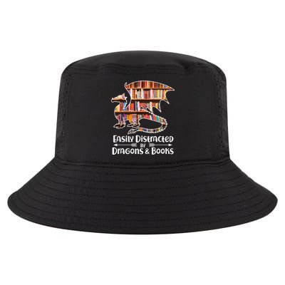 Easily Distracted By Dragons And Books Cool Comfort Performance Bucket Hat