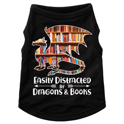 Easily Distracted By Dragons And Books Doggie Tank