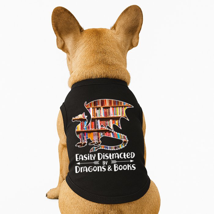 Easily Distracted By Dragons And Books Doggie Tank
