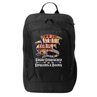 Easily Distracted By Dragons And Books City Backpack
