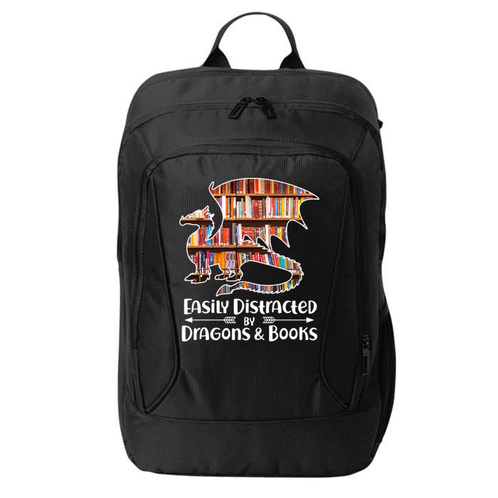 Easily Distracted By Dragons And Books City Backpack