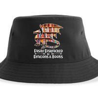 Easily Distracted By Dragons And Books Sustainable Bucket Hat