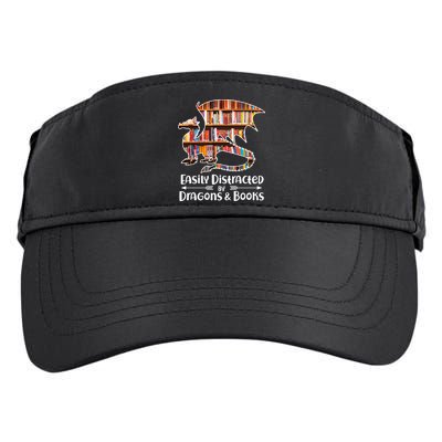 Easily Distracted By Dragons And Books Adult Drive Performance Visor