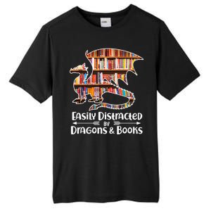 Easily Distracted By Dragons And Books Tall Fusion ChromaSoft Performance T-Shirt