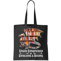 Easily Distracted By Dragons And Books Bag