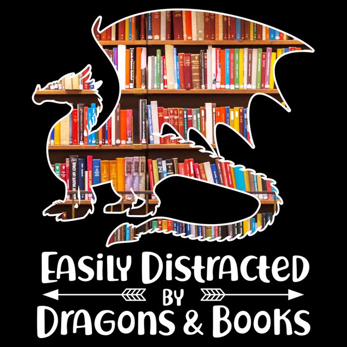 Easily Distracted By Dragons And Books Baby Bodysuit