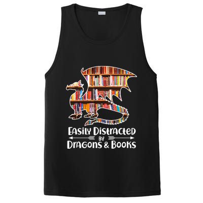Easily Distracted By Dragons And Books PosiCharge Competitor Tank