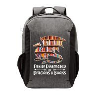 Easily Distracted By Dragons And Books Vector Backpack