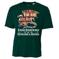 Easily Distracted By Dragons And Books Cooling Performance Crew T-Shirt