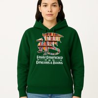 Easily Distracted By Dragons And Books Hoodie