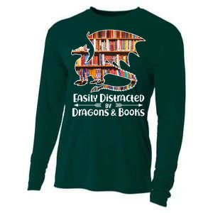 Easily Distracted By Dragons And Books Cooling Performance Long Sleeve Crew