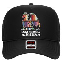 Easily Distracted By Dragons and Books Fantasy Book Lover Hat