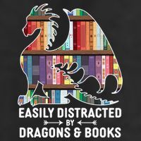 Easily Distracted By Dragons and Books Fantasy Book Lover Hat