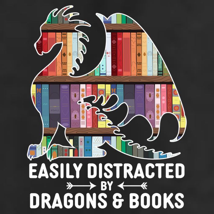 Easily Distracted By Dragons and Books Fantasy Book Lover Hat