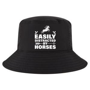 Easily Distracted By Horses Cool Comfort Performance Bucket Hat