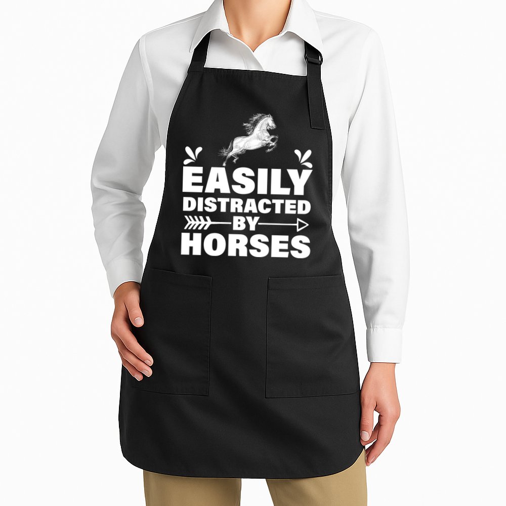 Easily Distracted By Horses Apron