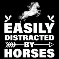 Easily Distracted By Horses Drawstring Bag