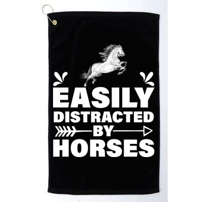 Easily Distracted By Horses Golf Towel