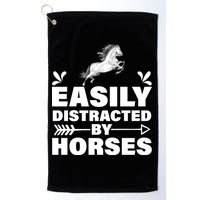 Easily Distracted By Horses Golf Towel