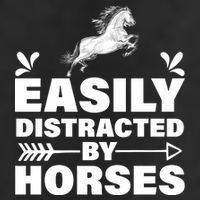 Easily Distracted By Horses Golf Towel