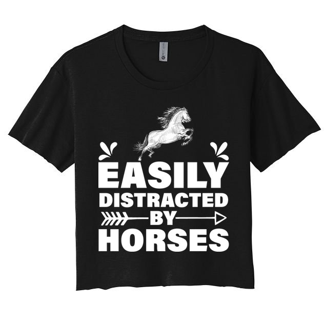 Easily Distracted By Horses Crop Top