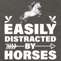 Easily Distracted By Horses Cotton Canvas Backpack