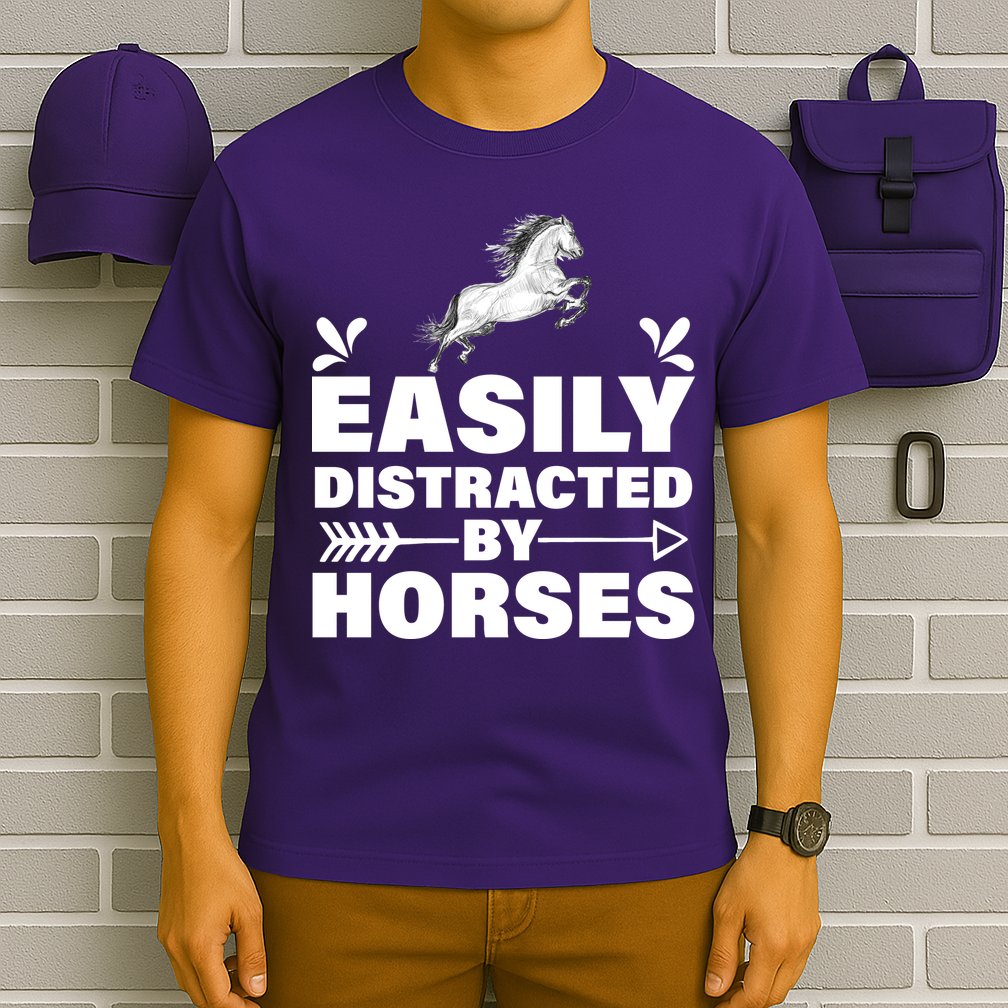 Easily Distracted By Horses T-Shirt