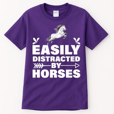 Easily Distracted By Horses Tall T-Shirt