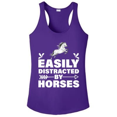 Easily Distracted By Horses Ladies PosiCharge Competitor Racerback Tank