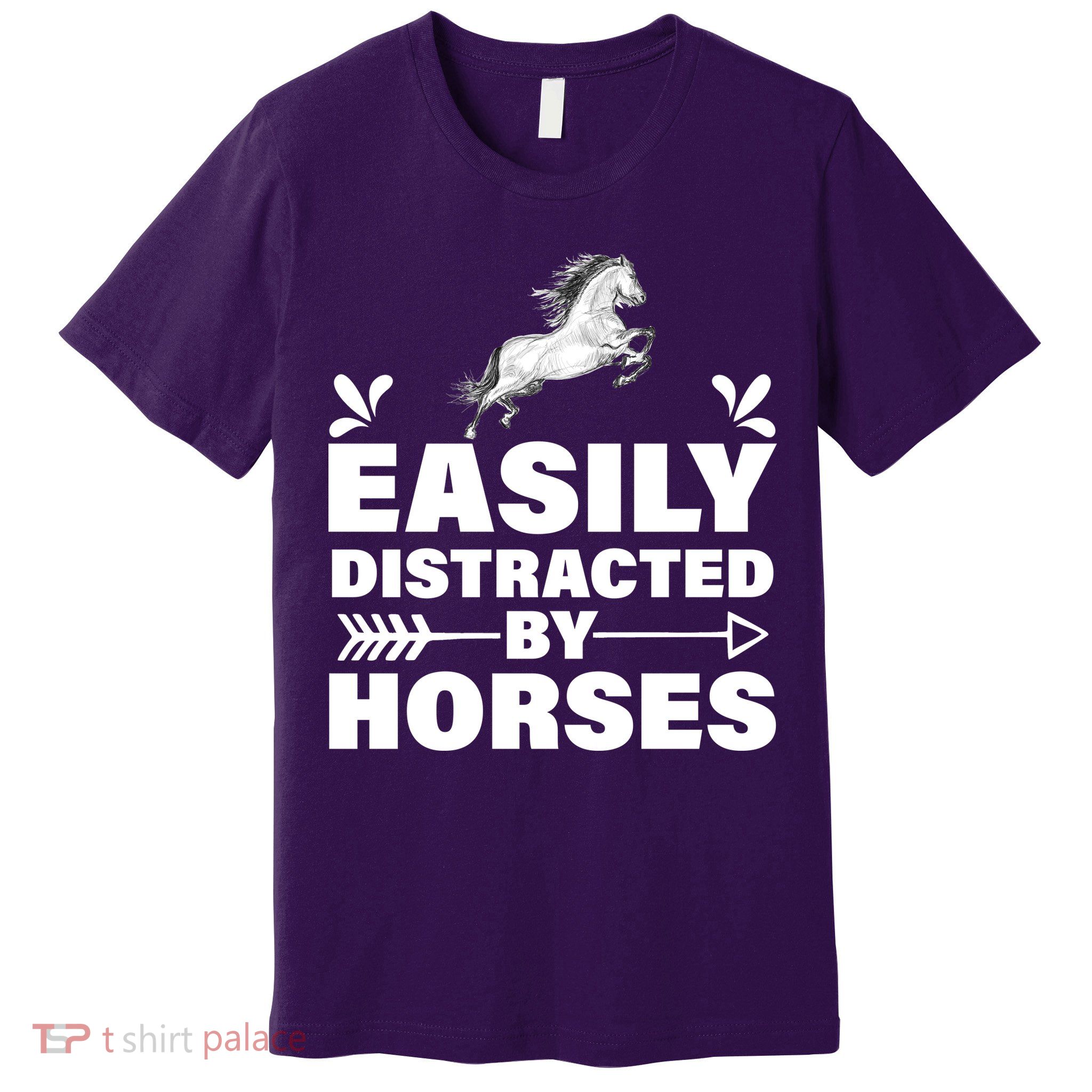 Easily Distracted By Horses Premium T-Shirt