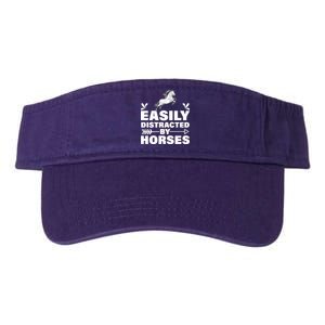 Easily Distracted By Horses Valucap Bio-Washed Visor