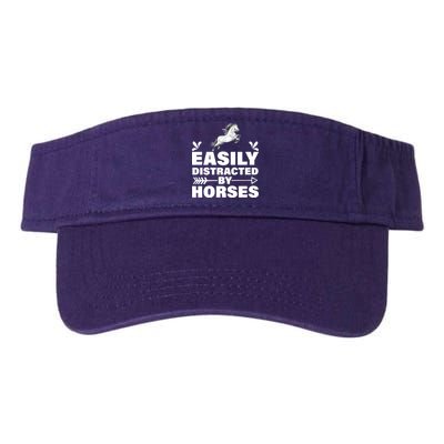 Easily Distracted By Horses Valucap Bio-Washed Visor