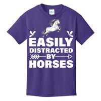 Easily Distracted By Horses Kids T-Shirt