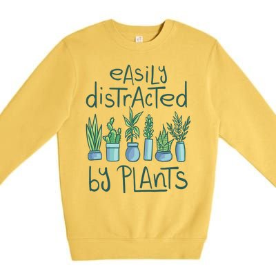 Easily Distracted By Plants Premium Crewneck Sweatshirt