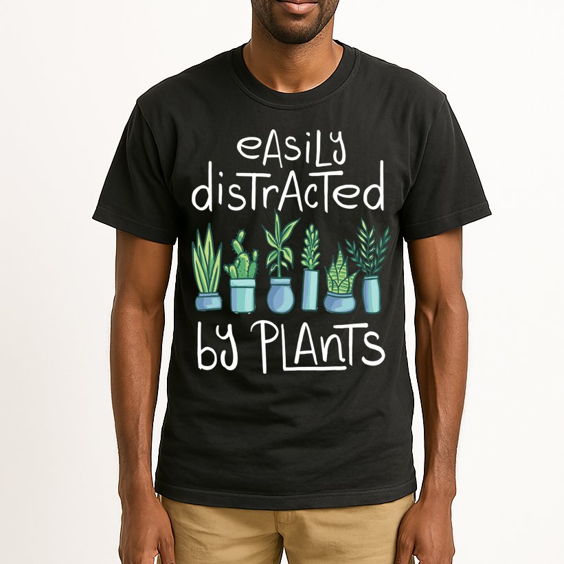 Easily Distracted By Plants Tall T-Shirt