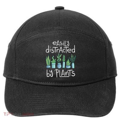 Easily Distracted By Plants 7-Panel Snapback Hat