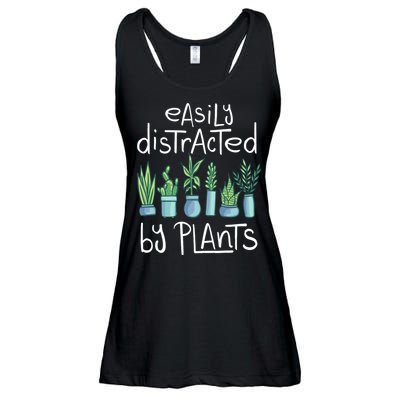 Easily Distracted By Plants Ladies Essential Flowy Tank